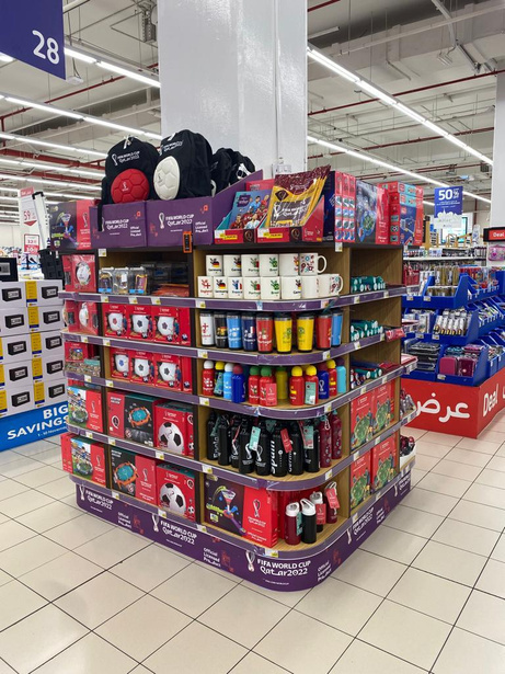 FIFA World Cup merchandise retail aisle